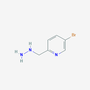 molecular formula C6H8BrN3 B13579292 5-Bromo-2-(hydrazinylmethyl)pyridine 