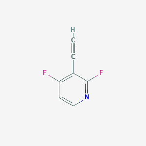 molecular formula C7H3F2N B13579309 3-Ethynyl-2,4-difluoropyridine 