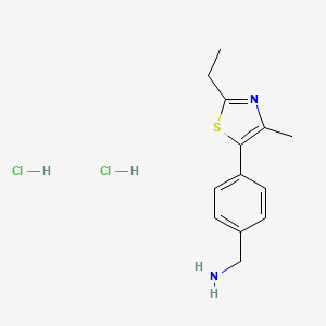 1-[4-(2-Ethyl-4-methyl-1,3-thiazol-5-yl)phenyl]methanaminedihydrochloride