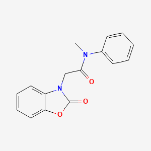 molecular formula C16H14N2O3 B13579323 N-methyl-2-(2-oxo-2,3-dihydro-1,3-benzoxazol-3-yl)-N-phenylacetamide 