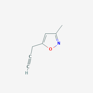 molecular formula C7H7NO B13579327 Isoxazole, 3-methyl-5-(2-propyn-1-yl)- 