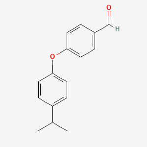 molecular formula C16H16O2 B1357933 4-(4-异丙氧基苯氧基)苯甲醛 CAS No. 61343-86-0