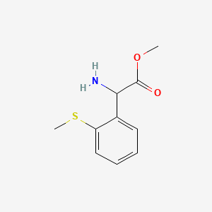 molecular formula C10H13NO2S B13579335 Methyl2-amino-2-[2-(methylsulfanyl)phenyl]acetate 