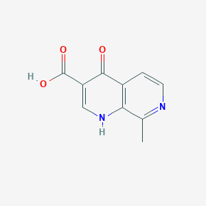 molecular formula C10H8N2O3 B13579352 8-Methyl-4-oxo-1,4-dihydro-1,7-naphthyridine-3-carboxylic acid 