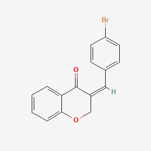 molecular formula C16H11BrO2 B13579430 (3Z)-3-(4-bromobenzylidene)-2,3-dihydro-4H-chromen-4-one 