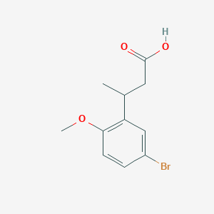 molecular formula C11H13BrO3 B13579439 3-(5-Bromo-2-methoxyphenyl)butanoic acid 