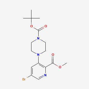 Tert-butyl4-[5-bromo-2-(methoxycarbonyl)pyridin-3-yl]piperazine-1-carboxylate