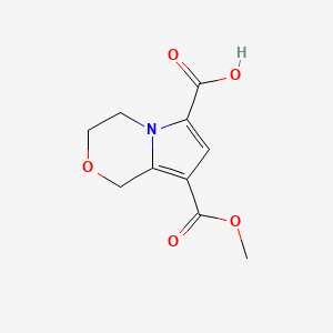 8-(methoxycarbonyl)-1H,3H,4H-pyrrolo[2,1-c][1,4]oxazine-6-carboxylicacid