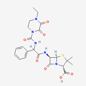 (2S,5R,6R)-6-{2-[(4-ethyl-2,3-dioxopiperazine-1-carbonyl)amino]-2-phenylacetamido}-3,3-dimethyl-7-oxo-4-thia-1-azabicyclo[3.2.0]heptane-2-carboxylic acid