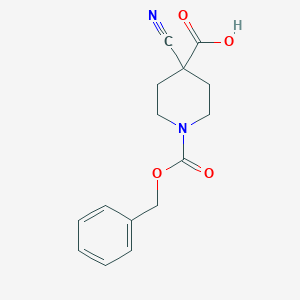 1-((Benzyloxy)carbonyl)-4-cyanopiperidine-4-carboxylic acid