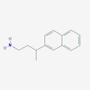 molecular formula C14H17N B13579538 3-(Naphthalen-2-yl)butan-1-amine 