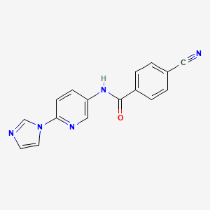 4-cyano-N-[6-(1H-imidazol-1-yl)pyridin-3-yl]benzamide