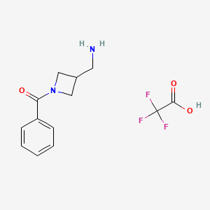 (1-Benzoylazetidin-3-yl)methanamine,trifluoroaceticacid