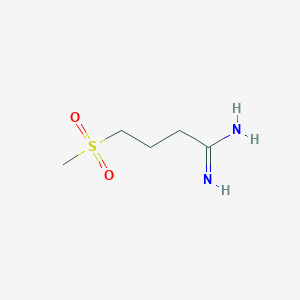 molecular formula C5H12N2O2S B13579665 4-(Methylsulfonyl)butanimidamide 