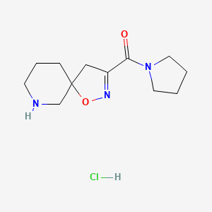 3-(Pyrrolidine-1-carbonyl)-1-oxa-2,7-diazaspiro[4.5]dec-2-enehydrochloride