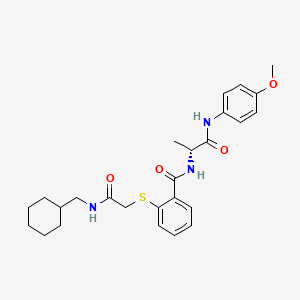 (2R)-2-{[2-({[(cyclohexylmethyl)carbamoyl]methyl}sulfanyl)phenyl]formamido}-N-(4-methoxyphenyl)propanamide