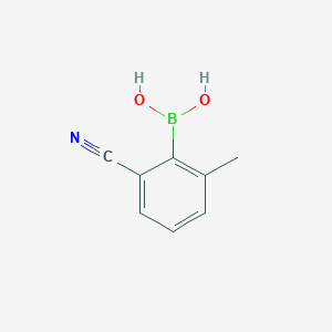 molecular formula C8H8BNO2 B13579707 (2-Cyano-6-methylphenyl)boronic acid 