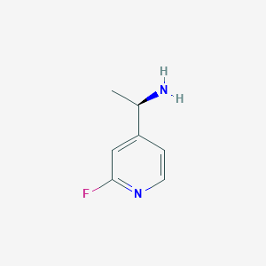 molecular formula C7H9FN2 B13579726 (1r)-1-(2-Fluoropyridin-4-yl)ethan-1-amine 