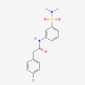 molecular formula C16H17ClN2O3S B13579733 2-(4-chlorophenyl)-N-[3-(dimethylsulfamoyl)phenyl]acetamide 