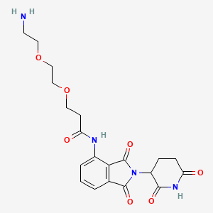 molecular formula C20H24N4O7 B13579753 3-[2-(2-aminoethoxy)ethoxy]-N-[2-(2,6-dioxopiperidin-3-yl)-1,3-dioxoisoindol-4-yl]propanamide 