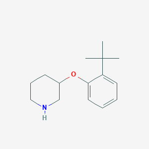 molecular formula C15H23NO B13579757 3-(2-Tert-butylphenoxy)piperidine 