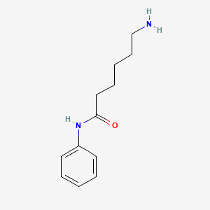 molecular formula C12H18N2O B13579766 Hexanamide, 6-amino-N-phenyl- CAS No. 115012-25-4