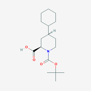 rac-(2R,4S)-1-[(tert-butoxy)carbonyl]-4-cyclohexylpiperidine-2-carboxylicacid,cis