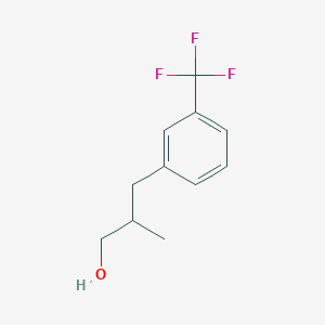 molecular formula C11H13F3O B13579847 2-Methyl-3-(3-(trifluoromethyl)phenyl)propan-1-ol 