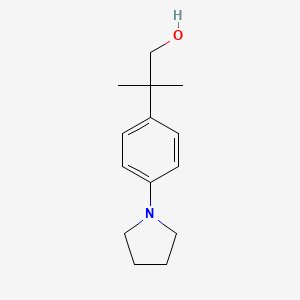 2-Methyl-2-[4-(pyrrolidin-1-yl)phenyl]propan-1-ol