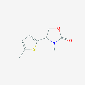 molecular formula C8H9NO2S B13579868 4-(5-Methylthiophen-2-yl)oxazolidin-2-one 