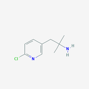 molecular formula C9H13ClN2 B13579884 1-(6-Chloropyridin-3-YL)-2-methylpropan-2-amine 