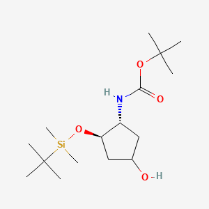 tert-Butyl ((1R,2R)-2-((tert-butyldimethylsilyl)oxy)-4-hydroxycyclopentyl)carbamate