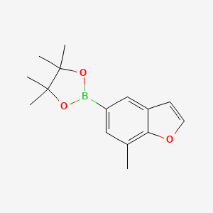 molecular formula C15H19BO3 B13579931 4,4,5,5-Tetramethyl-2-(7-methylbenzofuran-5-yl)-1,3,2-dioxaborolane 