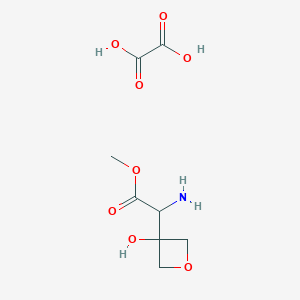 molecular formula C8H13NO8 B13579934 Methyl2-amino-2-(3-hydroxyoxetan-3-yl)acetate,oxalicacid 