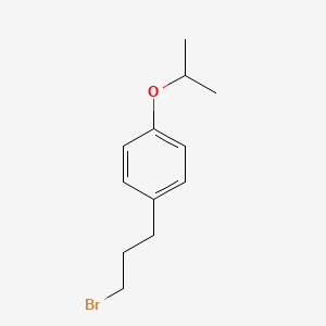 molecular formula C12H17BrO B13579949 1-(3-Bromopropyl)-4-isopropoxybenzene 