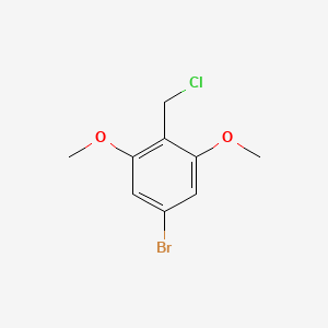 molecular formula C9H10BrClO2 B13579959 5-Bromo-2-(chloromethyl)-1,3-dimethoxybenzene 