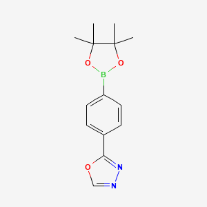 molecular formula C14H17BN2O3 B1357996 2-[4-(4,4,5,5-四甲基-1,3,2-二氧杂硼烷-2-基)苯基]-1,3,4-恶二唑 CAS No. 276694-19-0