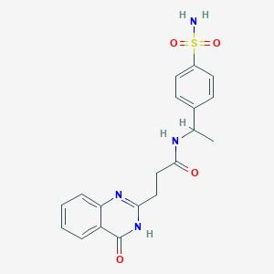 3-(4-oxo-3,4-dihydroquinazolin-2-yl)-N-[1-(4-sulfamoylphenyl)ethyl]propanamide