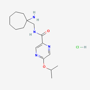 N-[(1-aminocycloheptyl)methyl]-5-(propan-2-yloxy)pyrazine-2-carboxamidehydrochloride