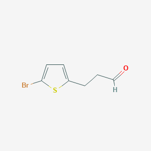 molecular formula C7H7BrOS B13580024 3-(5-Bromothiophen-2-yl)propanal 