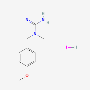 molecular formula C11H18IN3O B13580026 N'-[(4-methoxyphenyl)methyl]-N,N'-dimethylguanidinehydroiodide 