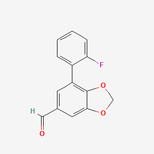 7-(2-Fluorophenyl)-1,3-dioxaindane-5-carbaldehyde