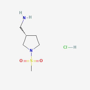 1-[(3S)-1-methanesulfonylpyrrolidin-3-yl]methanaminehydrochloride