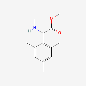 molecular formula C13H19NO2 B13580040 Methyl 2-mesityl-2-(methylamino)acetate 