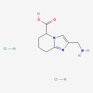 2-(aminomethyl)-5H,6H,7H,8H-imidazo[1,2-a]pyridine-5-carboxylicaciddihydrochloride