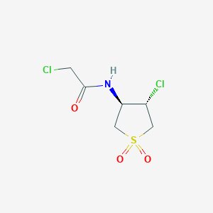 molecular formula C6H9Cl2NO3S B13580086 rac-2-chloro-N-[(3R,4S)-4-chloro-1,1-dioxo-1lambda6-thiolan-3-yl]acetamide 