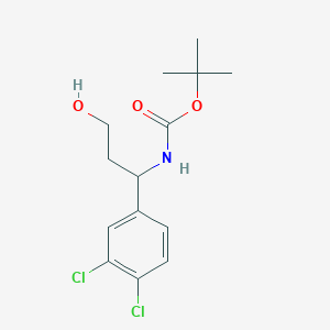 molecular formula C14H19Cl2NO3 B13580092 N-Boc-3-(3,4-dichlorophenyl)-DL-beta-alaninol 