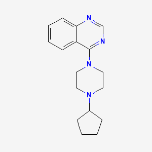 molecular formula C17H22N4 B13580102 4-(4-Cyclopentylpiperazin-1-yl)quinazoline 