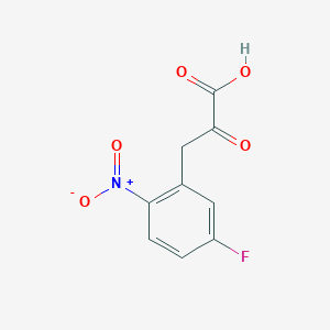 molecular formula C9H6FNO5 B13580150 3-(5-Fluoro-2-nitrophenyl)-2-oxopropanoic acid 