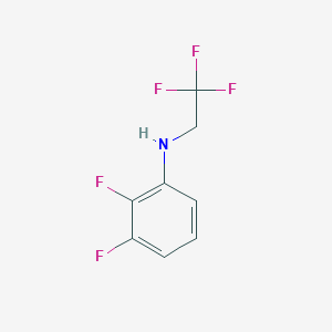 molecular formula C8H6F5N B13580151 2,3-difluoro-N-(2,2,2-trifluoroethyl)aniline 